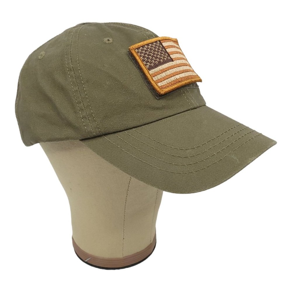 Condor American Flag Patch Tuck Strap Cap Military Green Hiking Hunting Tactical - Picture 2 of 12